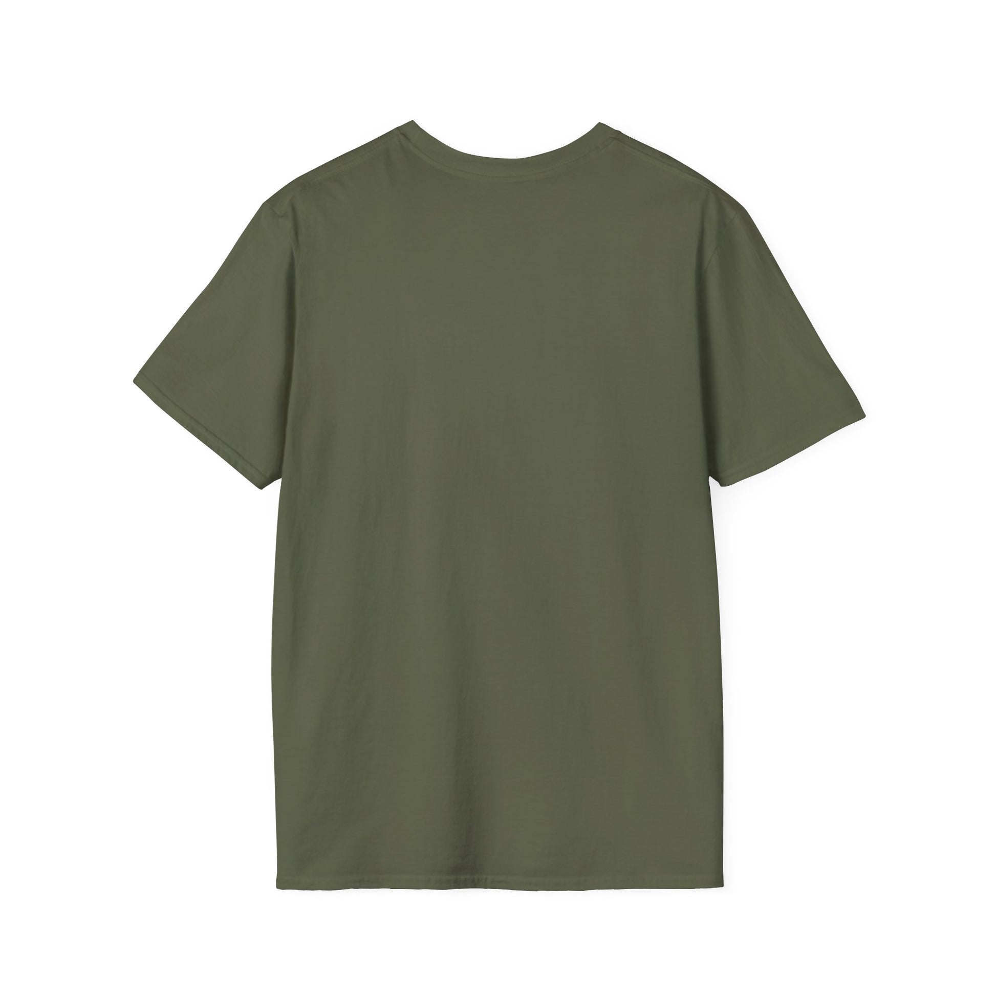 Minimalist Unisex Softstyle T-Shirt - Yellow Logo. - Fitness Frenzy