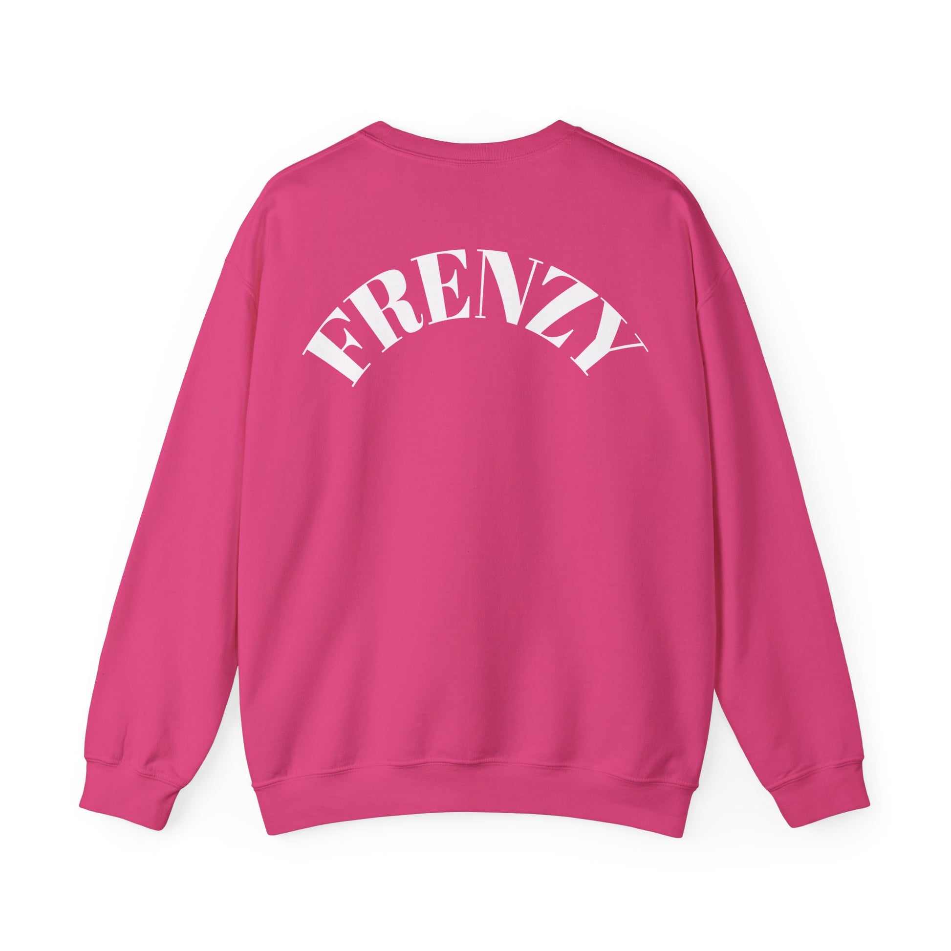 Frenzy Unisex Heavy Blend™ Crewneck Sweatshirt with White Logo. - Fitness Frenzy