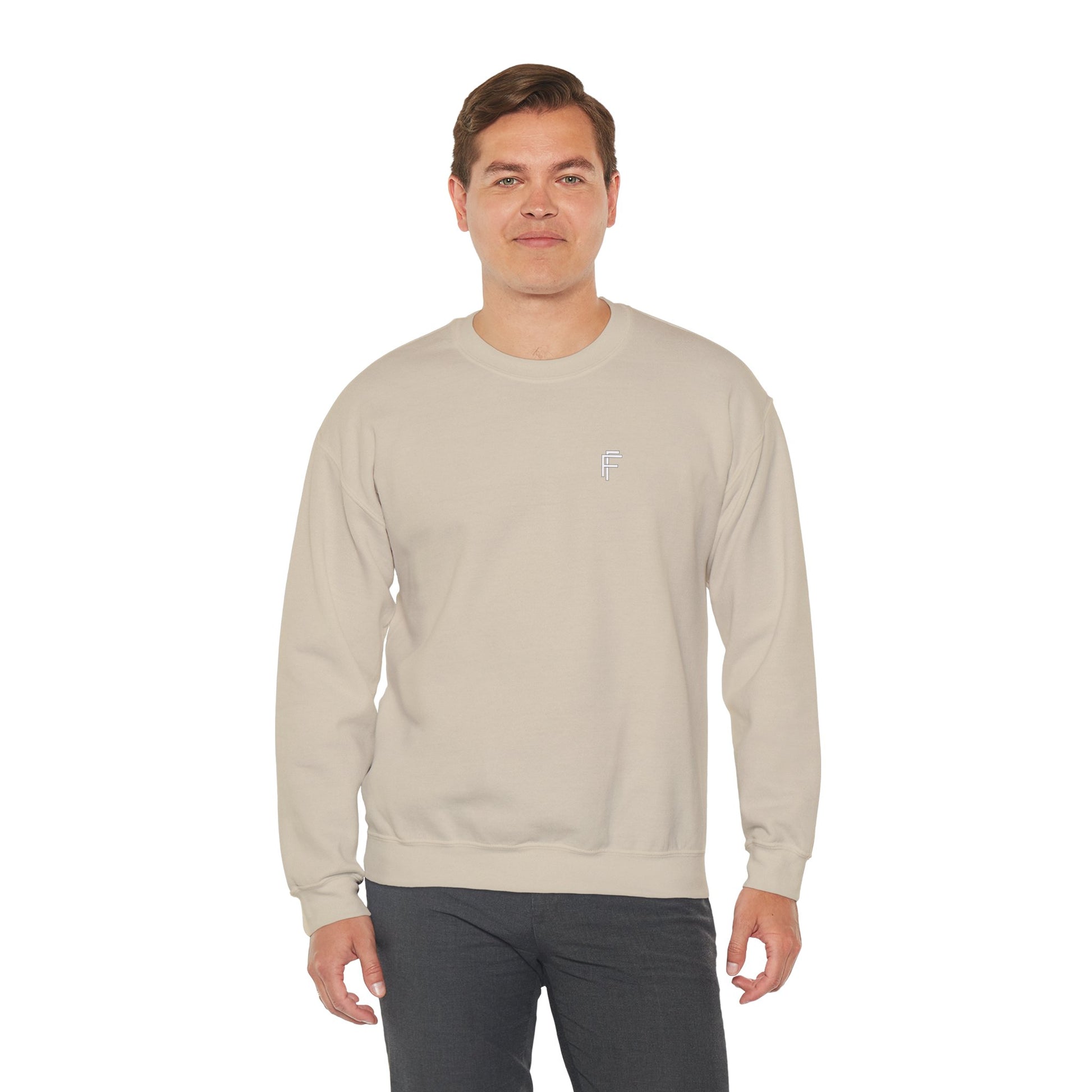 Frenzy Unisex Heavy Blend™ Crewneck Sweatshirt with White Logo. - Fitness Frenzy