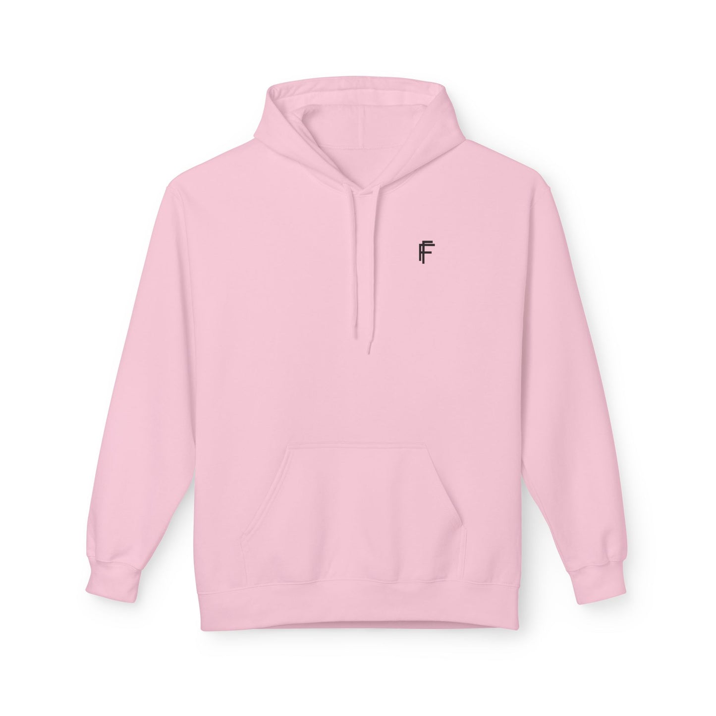 Fitness Frenzy Unisex Fleece Hoodie with Black Logo - Softstyle Comfort for Everyone. - Fitness Frenzy