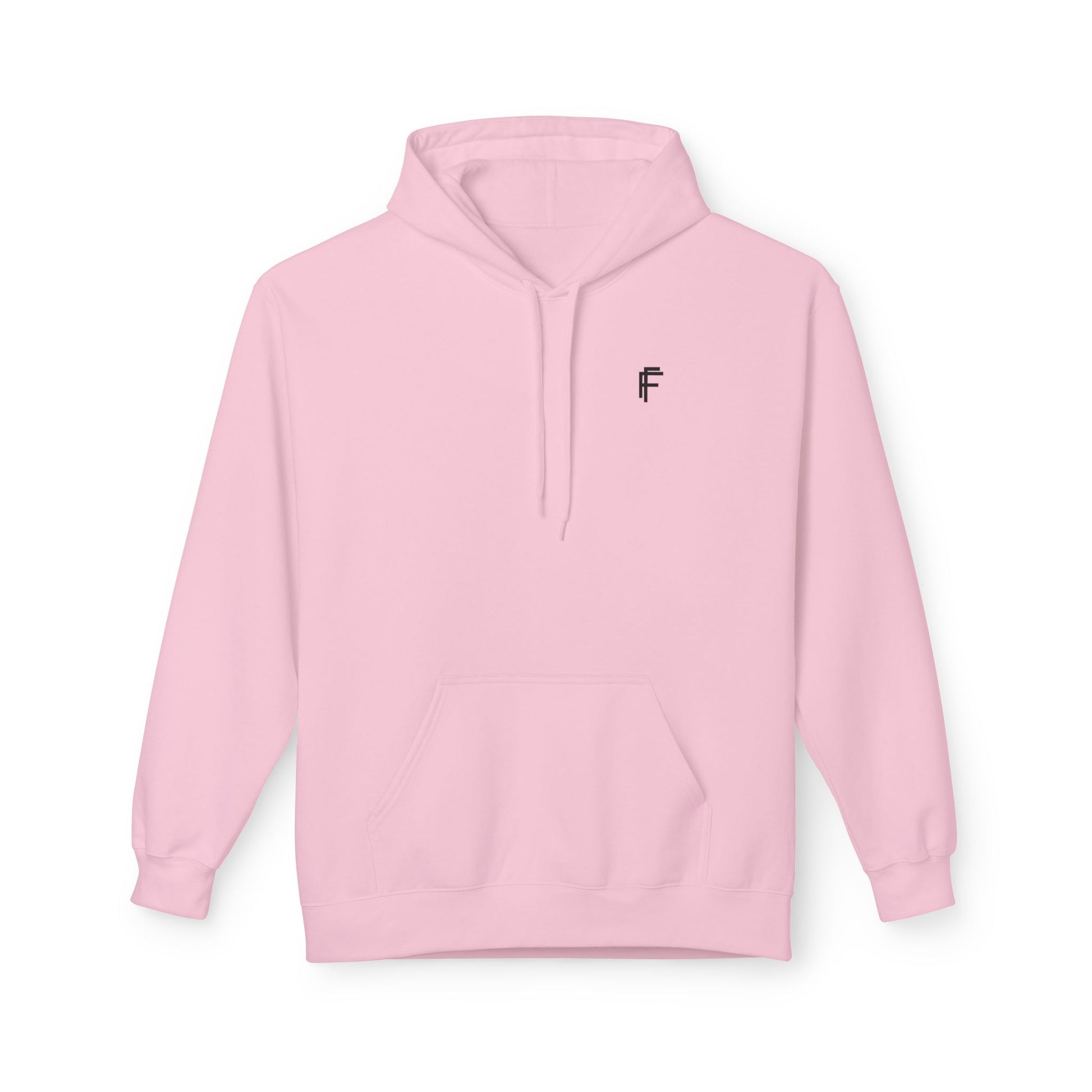 Fitness Frenzy Unisex Fleece Hoodie with Black Logo - Softstyle Comfort for Everyone. - Fitness Frenzy