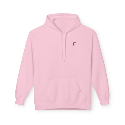 Fitness Frenzy Unisex Fleece Hoodie with Black Logo - Softstyle Comfort for Everyone. - Fitness Frenzy