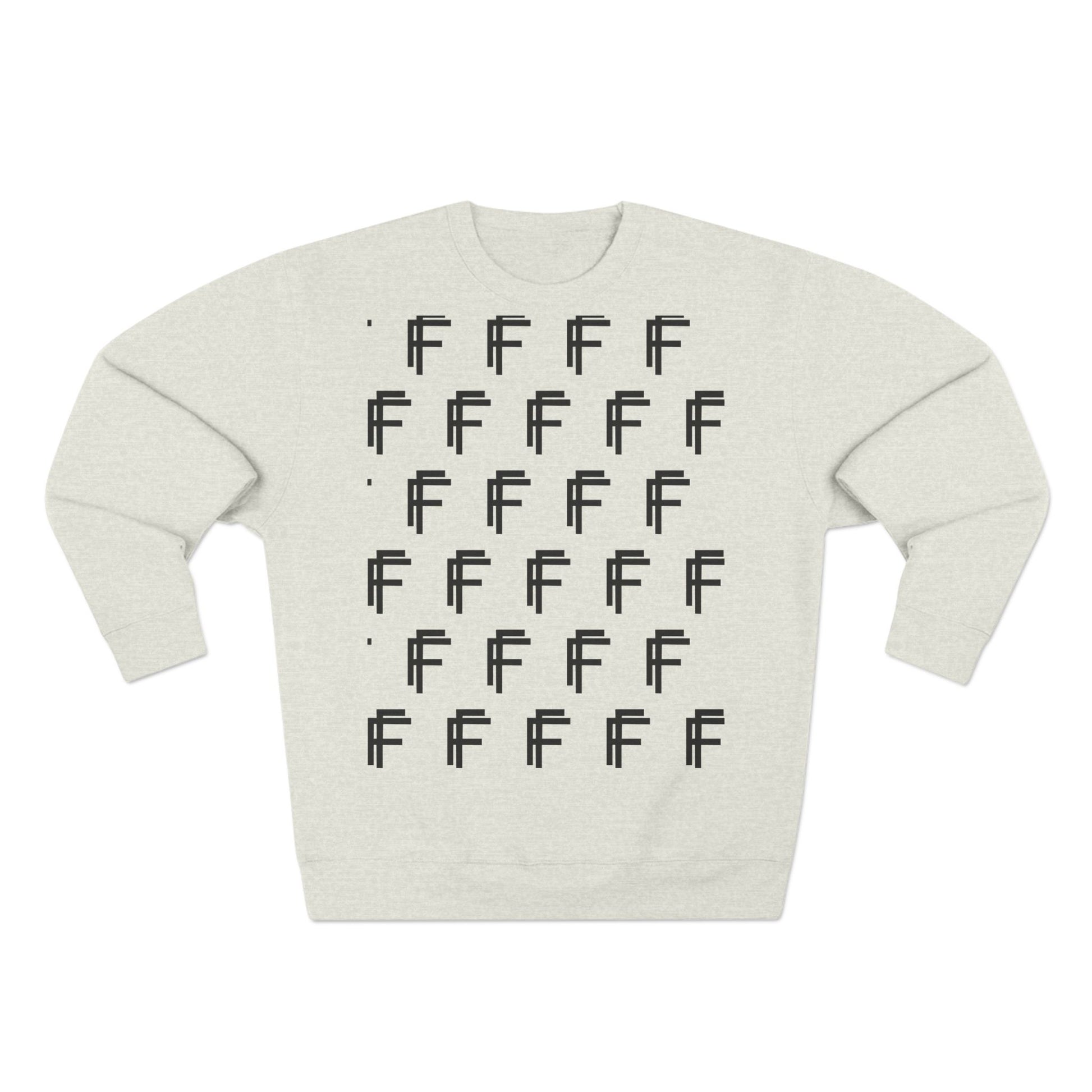 Frenzy Unisex Crew neck Sweatshirt with Black Logo Pattern. - Fitness Frenzy