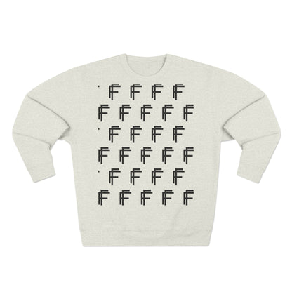Frenzy Unisex Crew neck Sweatshirt with Black Logo Pattern. - Fitness Frenzy