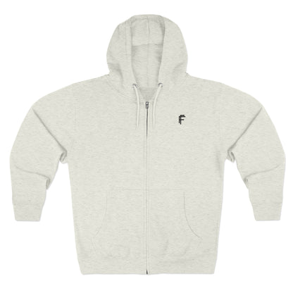 Frenzy - Stylish Unisex Zip Hoodie with Black Logo - Perfect for Comfort & Casual Outings - Fitness Frenzy