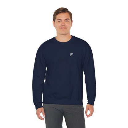 Frenzy Unisex Heavy Blend™ Crewneck Sweatshirt with White Logo. - Fitness Frenzy