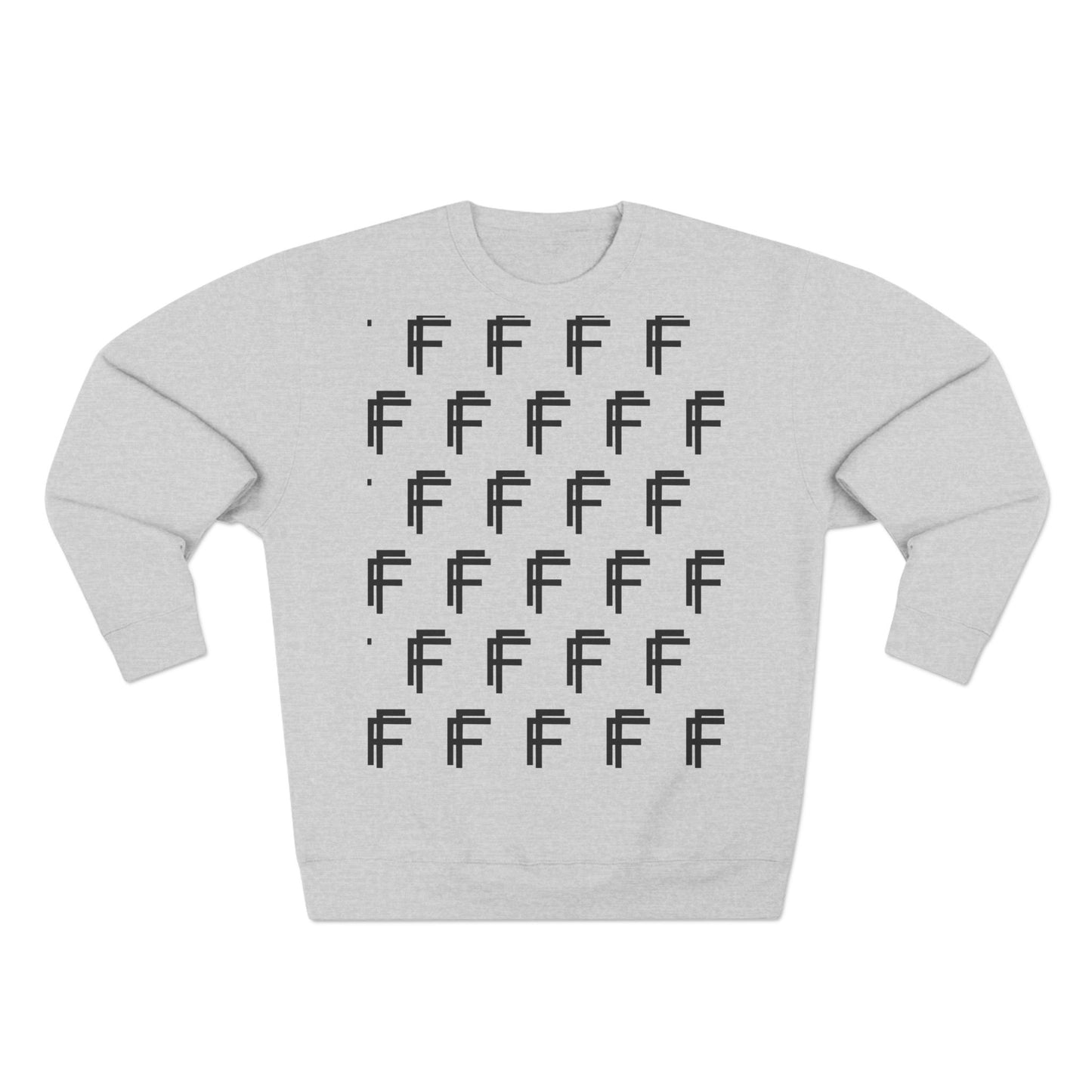 Frenzy Unisex Crew neck Sweatshirt with Black Logo Pattern. - Fitness Frenzy