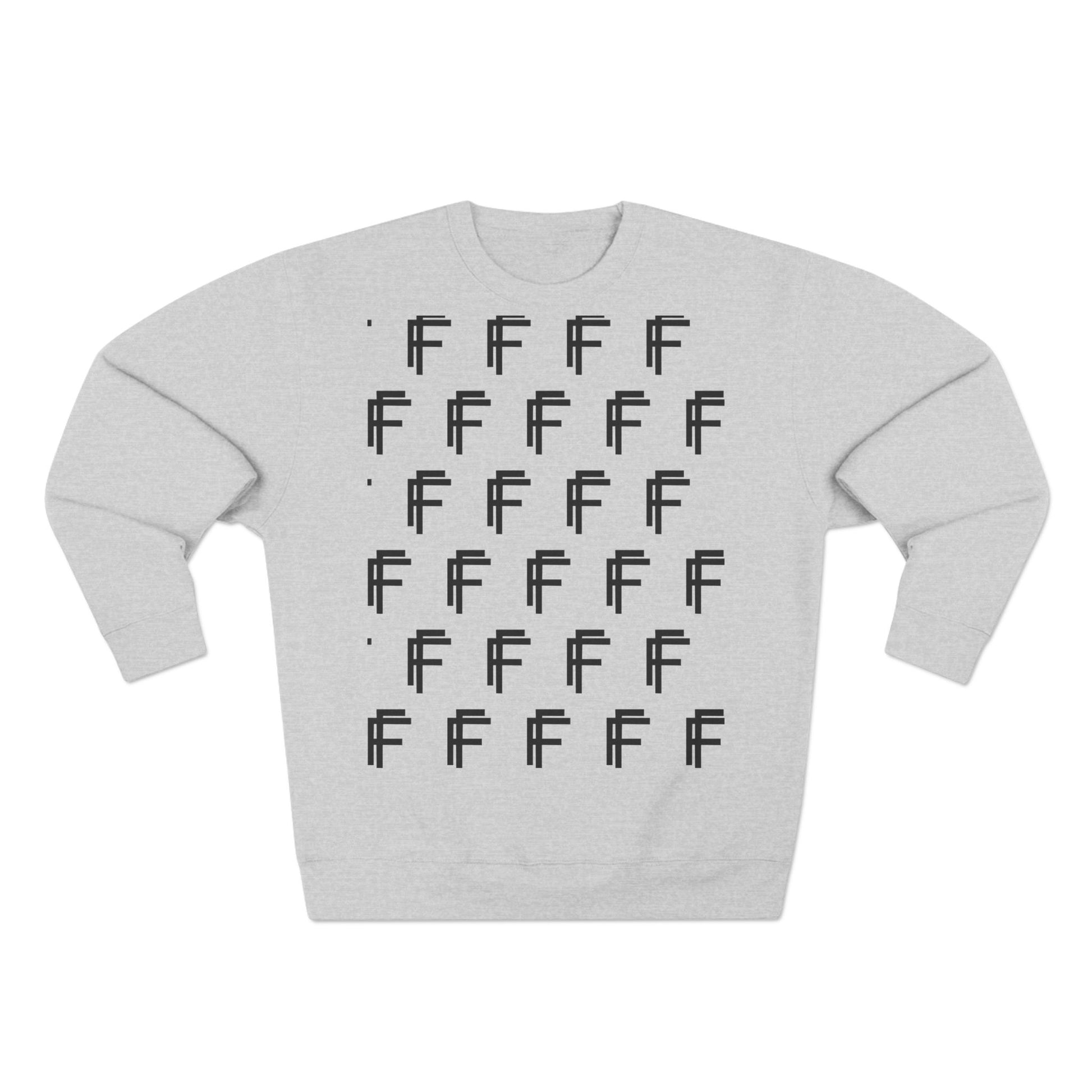 Frenzy Unisex Crew neck Sweatshirt with Black Logo Pattern. - Fitness Frenzy