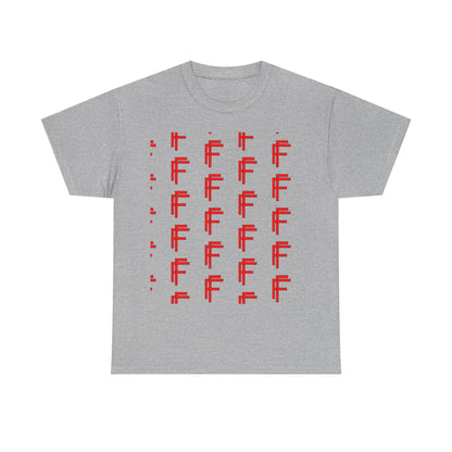 Frenzy Graphic Unisex Heavy Cotton Tee with Bold Red Design. - Fitness Frenzy