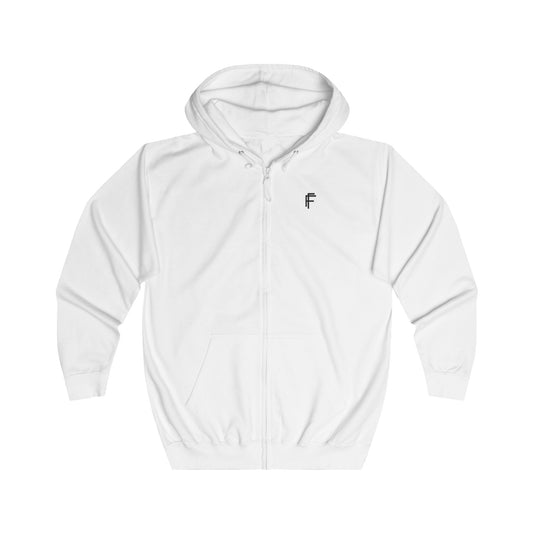 FRENZY Unisex Full Zip Hoodie with Black Logo - Cozy & Stylish Everyday Wear. - Fitness Frenzy