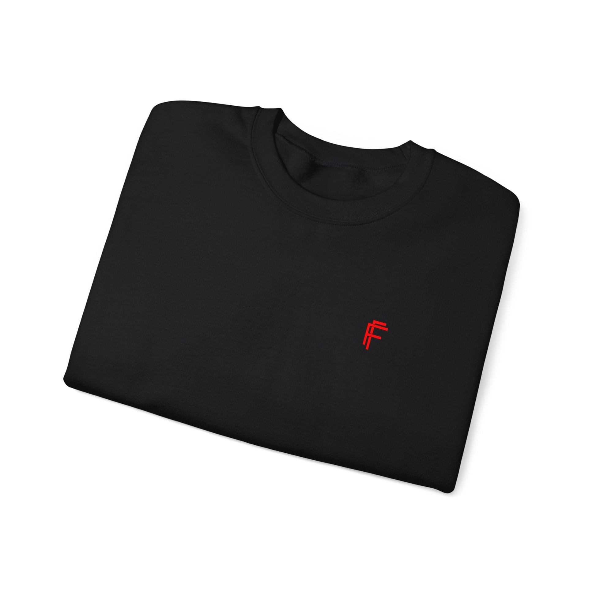 Frenzy - Unisex Heavy Blend™ Crewneck Sweatshirt with Red Logo - Cozy Modern Style. - Fitness Frenzy