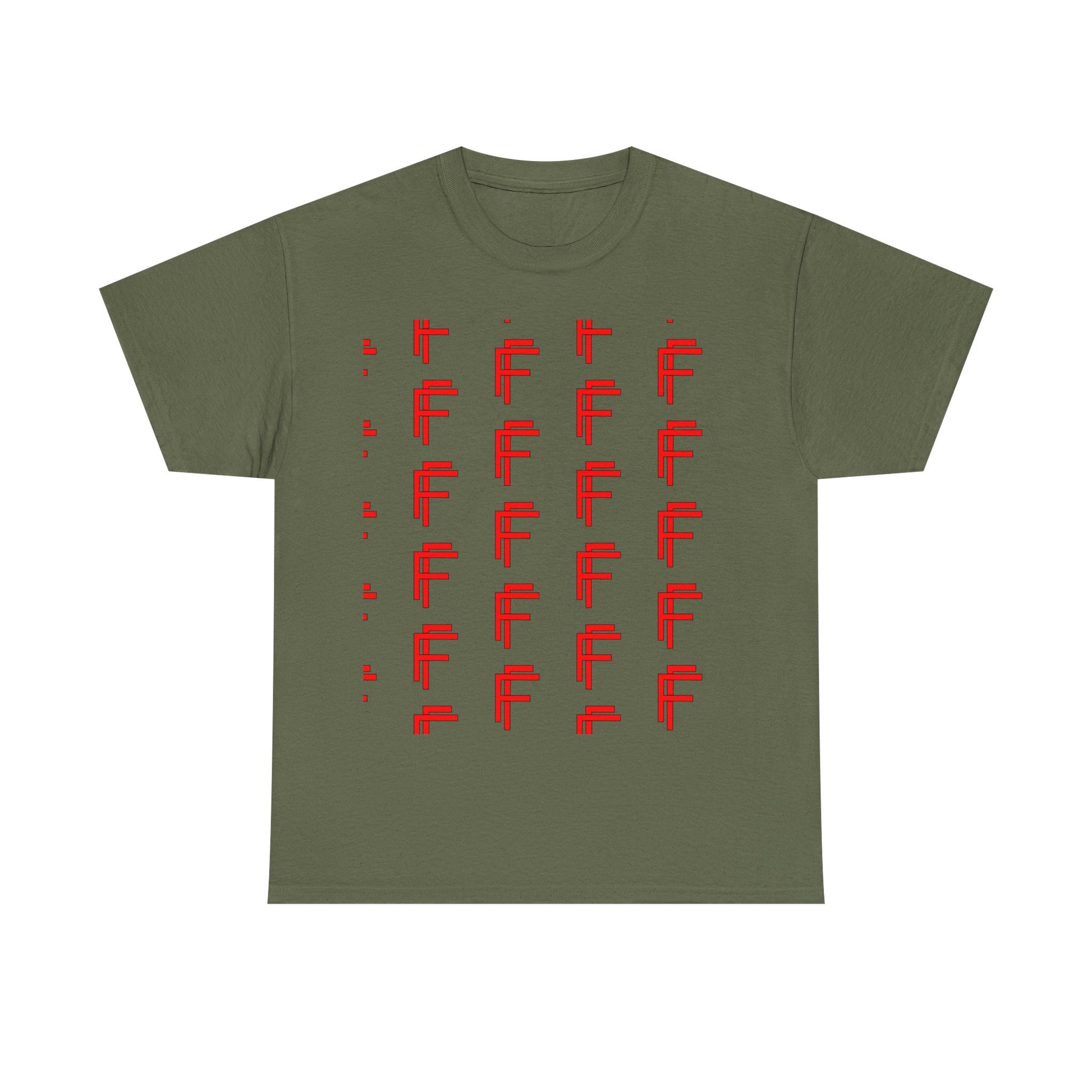 Frenzy Graphic Unisex Heavy Cotton Tee with Bold Red Design. - Fitness Frenzy