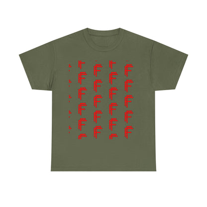 Frenzy Graphic Unisex Heavy Cotton Tee with Bold Red Design. - Fitness Frenzy