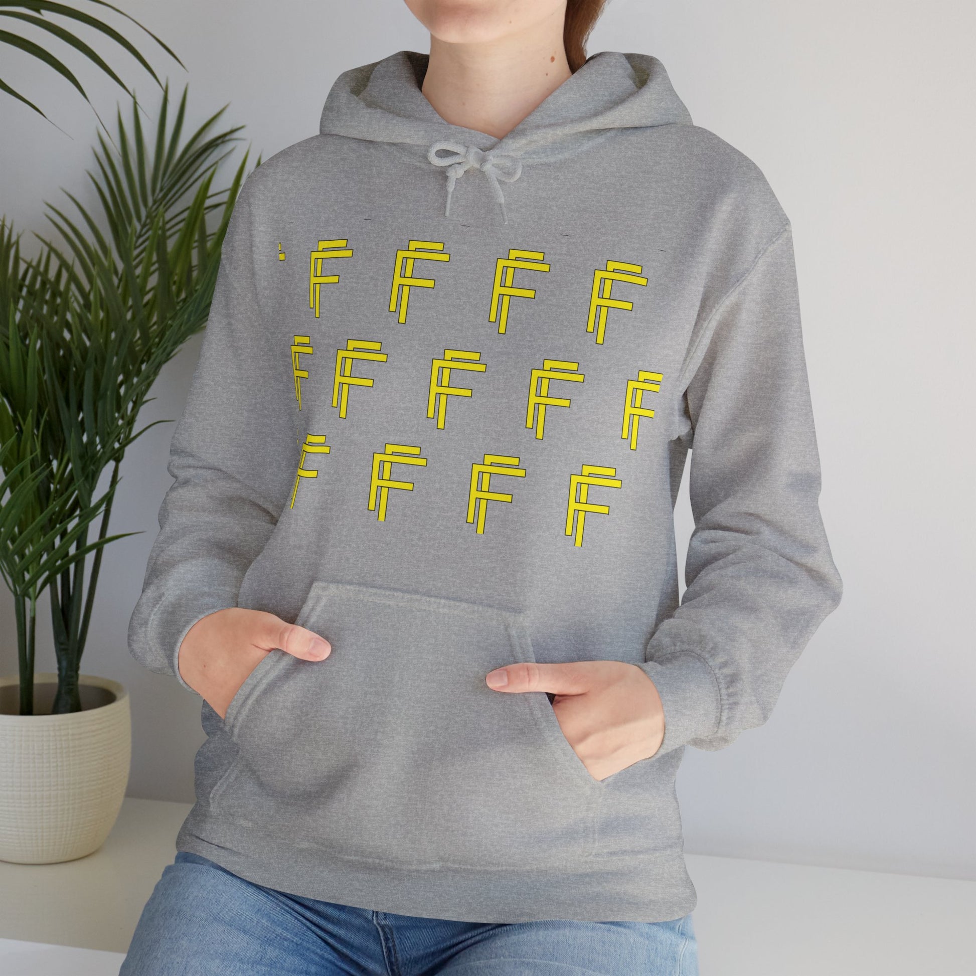 Frenzy 'F' Crazy Unisex Heavy Blend™ Hooded Sweatshirt. - Fitness Frenzy