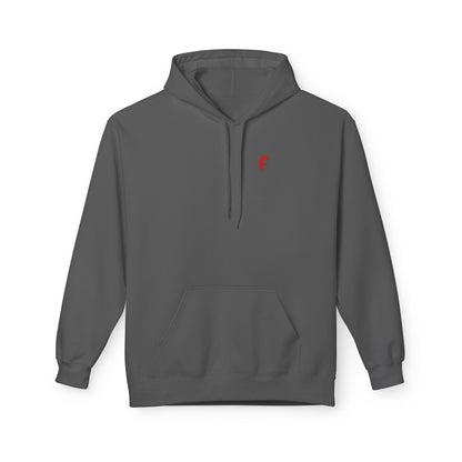 Fitness Frenzy Unisex Midweight Softstyle Hoodie with Red Logo - Trendy 'FRENZY' Design for Comfort and Style. - Fitness Frenzy