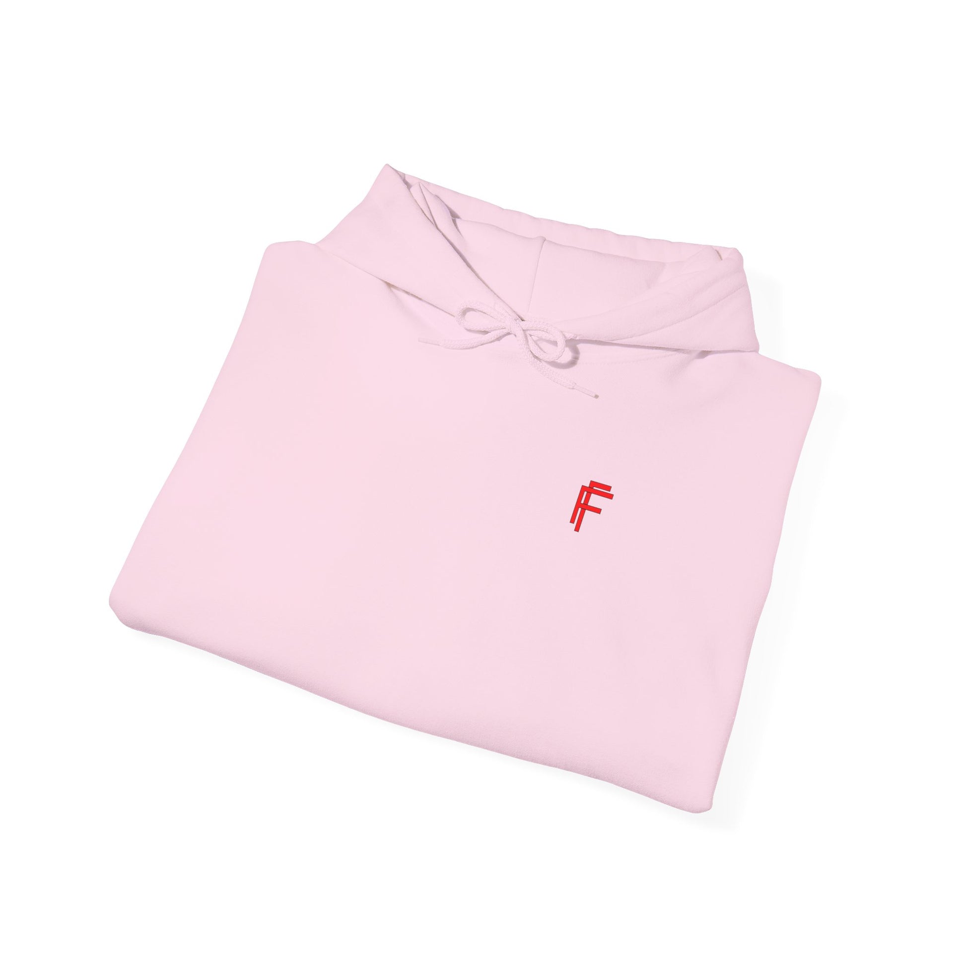 Frenzy Unisex Heavy Blend™ Hooded Sweatshirt with Red logo - Trendy & Cozy. - Fitness Frenzy