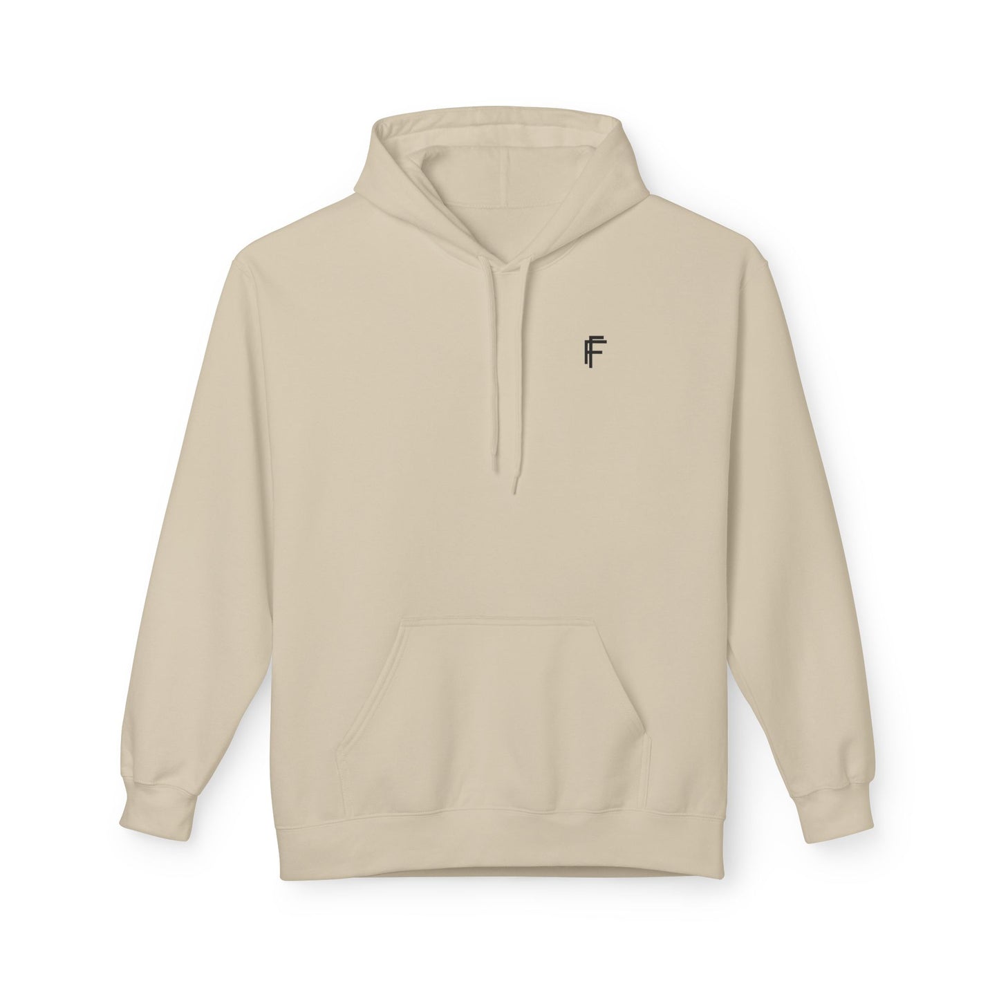 Fitness Frenzy Unisex Fleece Hoodie with Black Logo - Softstyle Comfort for Everyone. - Fitness Frenzy