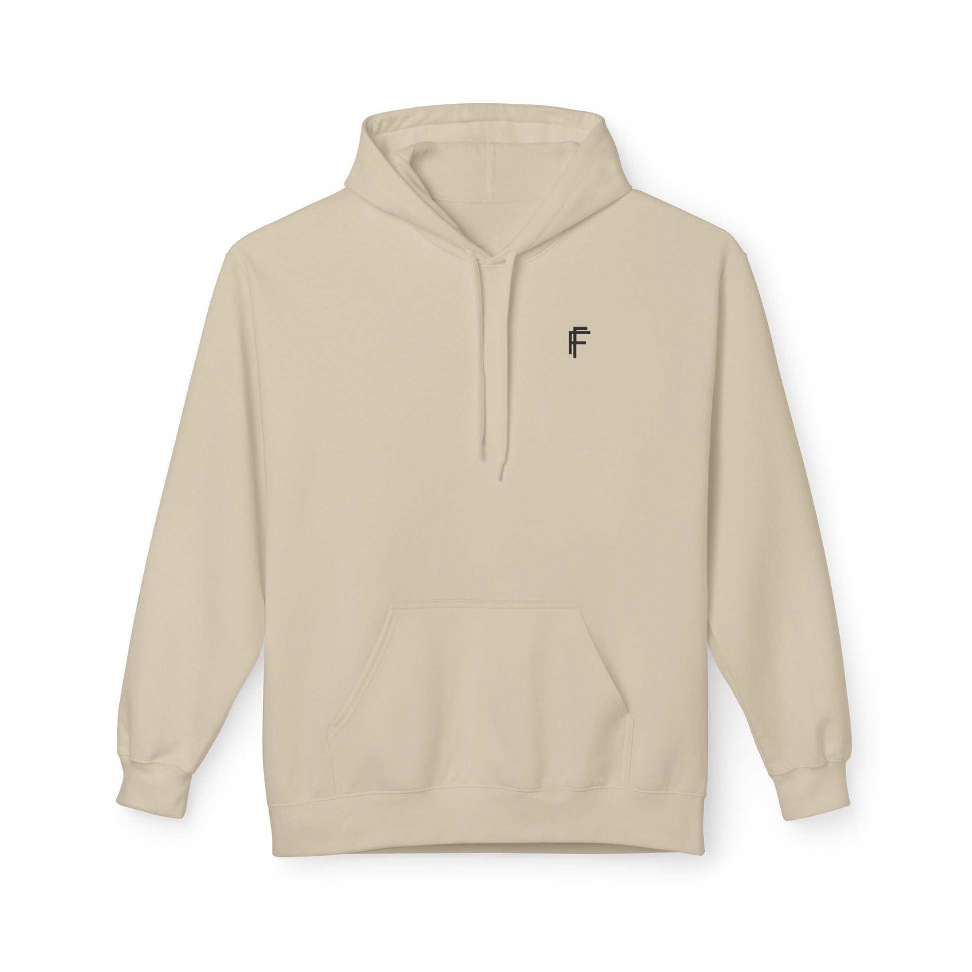 Fitness Frenzy Unisex Fleece Hoodie with Black Logo - Softstyle Comfort for Everyone. - Fitness Frenzy