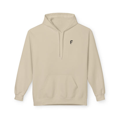 Fitness Frenzy Unisex Fleece Hoodie with Black Logo - Softstyle Comfort for Everyone. - Fitness Frenzy