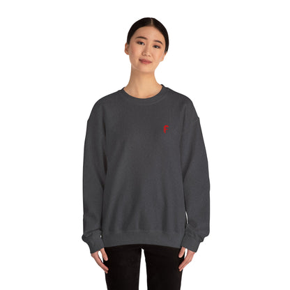 Frenzy - Unisex Heavy Blend™ Crewneck Sweatshirt with Red Logo - Cozy Modern Style. - Fitness Frenzy