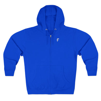 Frenzy - Stylish Unisex Zip Hoodie with White Logo. - Fitness Frenzy
