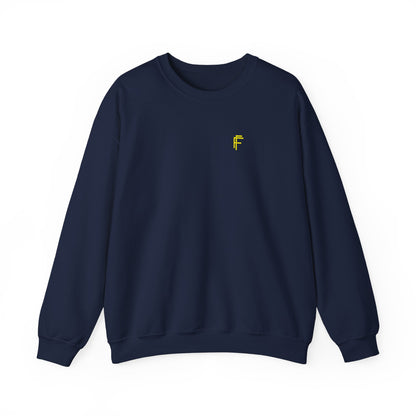 Frenzy - Unisex Crewneck Sweatshirt with Yellow Logo. - Fitness Frenzy