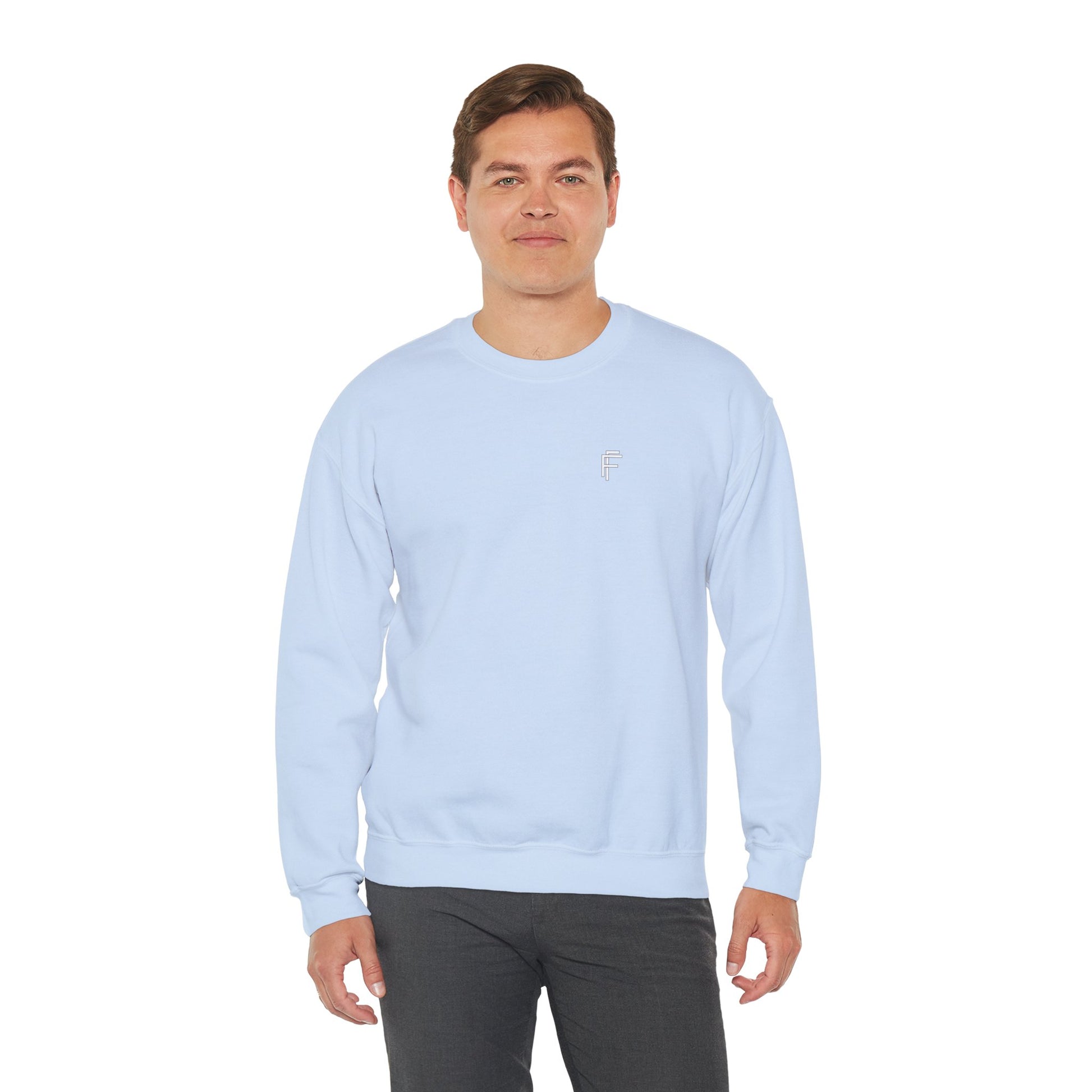 Frenzy Unisex Heavy Blend™ Crewneck Sweatshirt with White Logo. - Fitness Frenzy
