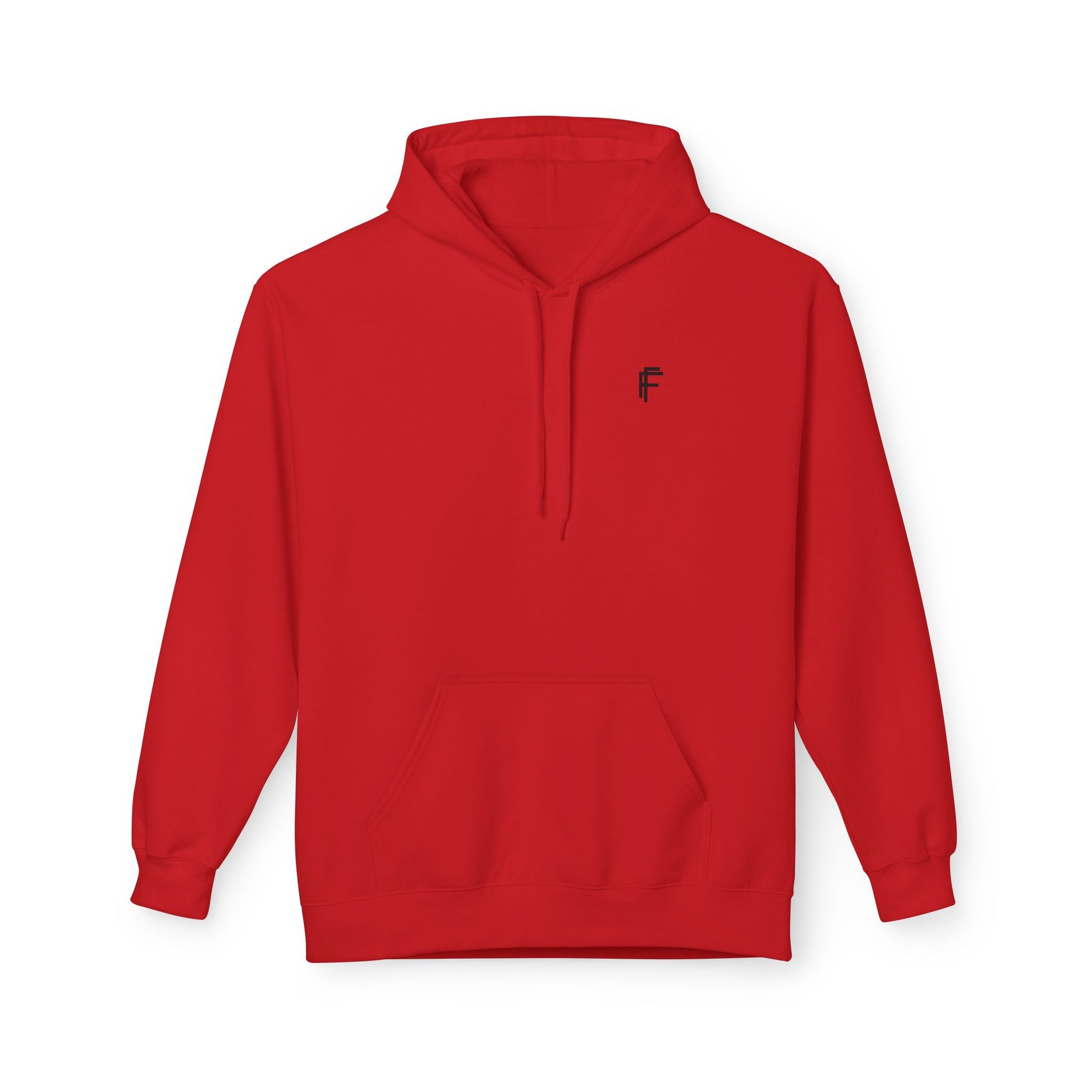 Fitness Frenzy Unisex Fleece Hoodie with Black Logo - Softstyle Comfort for Everyone. - Fitness Frenzy