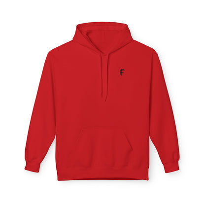 Fitness Frenzy Unisex Fleece Hoodie with Black Logo - Softstyle Comfort for Everyone. - Fitness Frenzy