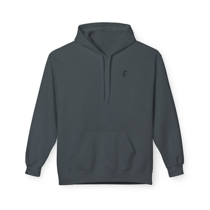 Fitness Frenzy Unisex Fleece Hoodie with Black Logo - Softstyle Comfort for Everyone. - Fitness Frenzy