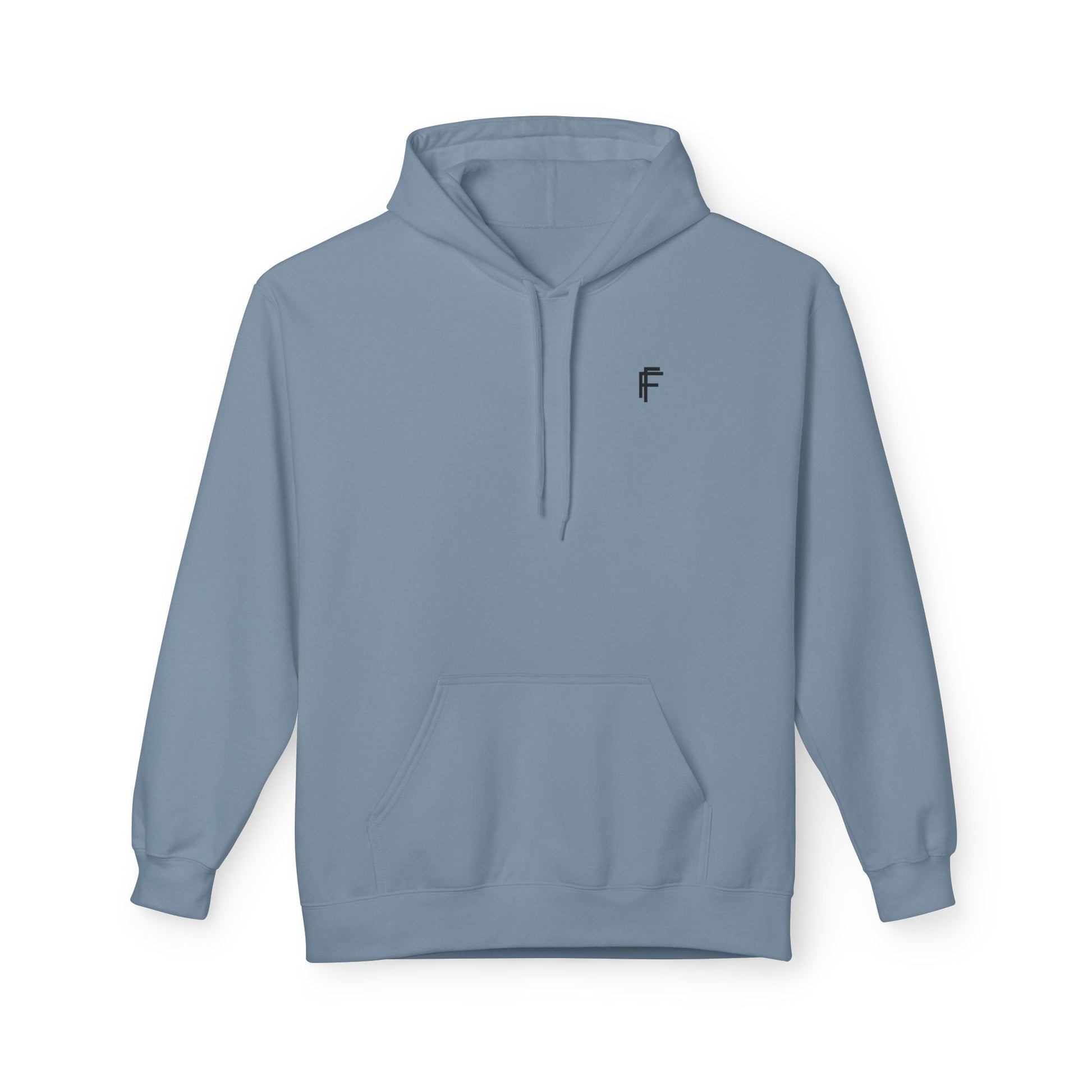 Fitness Frenzy Unisex Fleece Hoodie with Black Logo - Softstyle Comfort for Everyone. - Fitness Frenzy