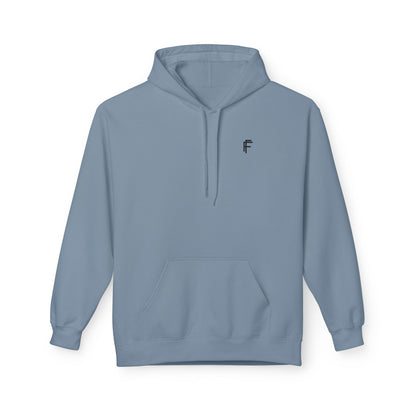 Fitness Frenzy Unisex Fleece Hoodie with Black Logo - Softstyle Comfort for Everyone. - Fitness Frenzy