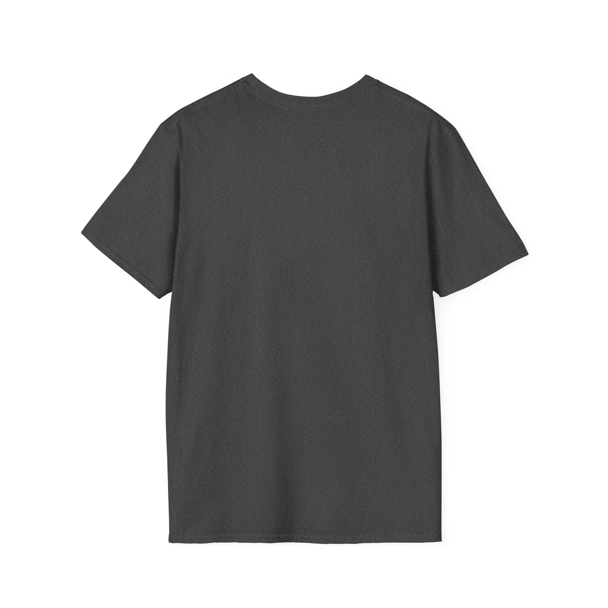 Minimalist Unisex Softstyle T-Shirt - Yellow Logo. - Fitness Frenzy