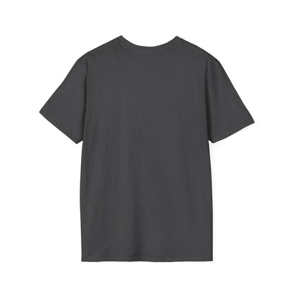 Minimalist Unisex Softstyle T-Shirt - Yellow Logo. - Fitness Frenzy