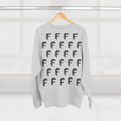 Frenzy Unisex Crew neck Sweatshirt with Black Logo Pattern. - Fitness Frenzy