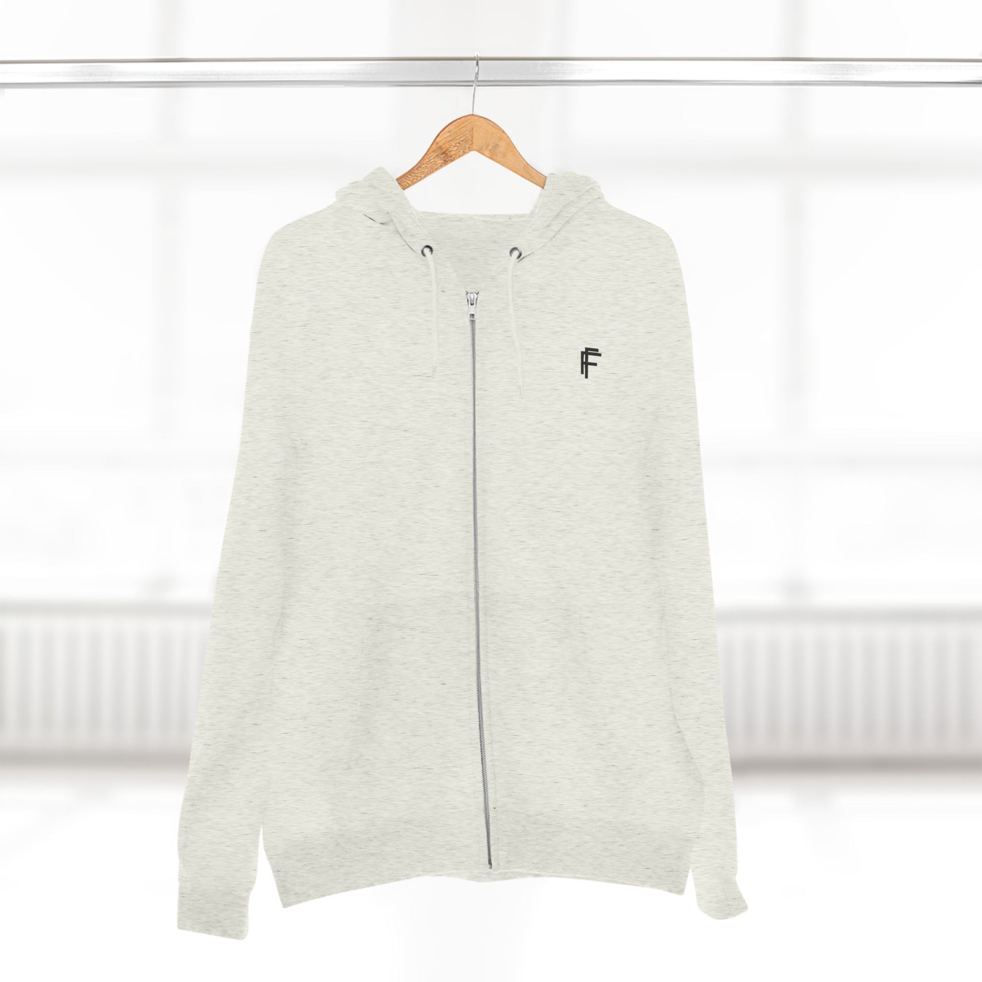 Frenzy - Stylish Unisex Zip Hoodie with Black Logo - Perfect for Comfort & Casual Outings - Fitness Frenzy