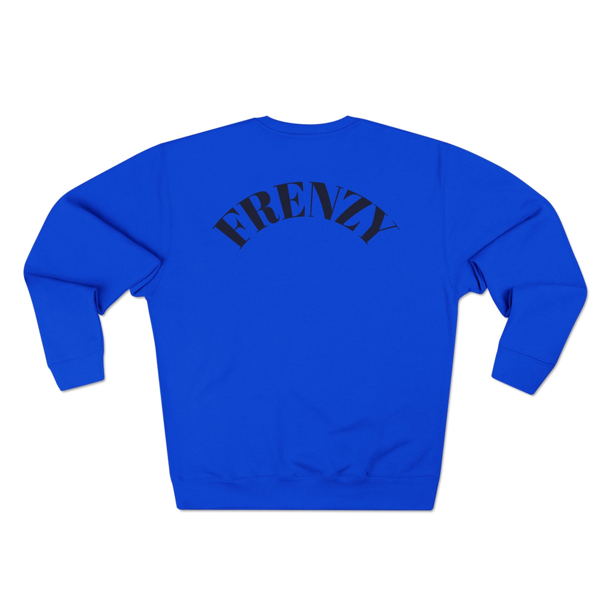 Frenzy Unisex Crew neck Sweatshirt with Black Logo Pattern. - Fitness Frenzy