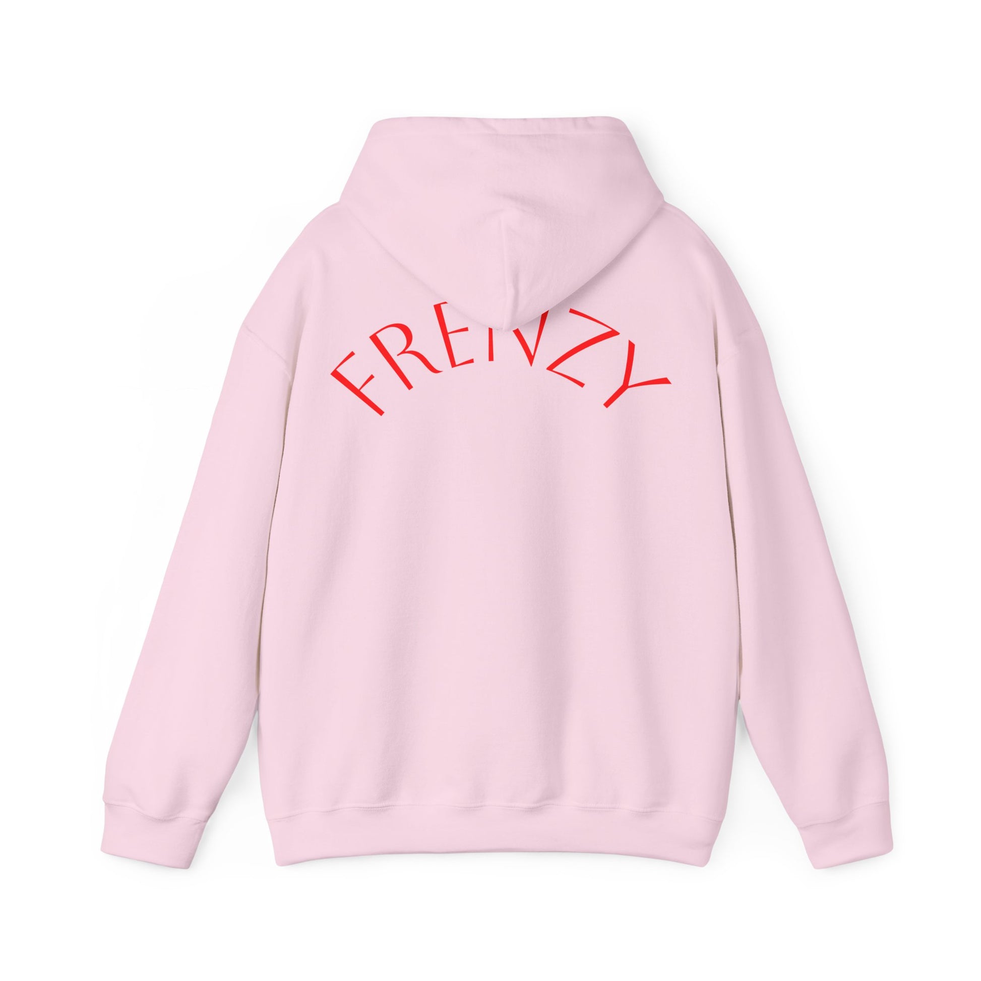 Frenzy Unisex Heavy Blend™ Hooded Sweatshirt with Red logo - Trendy & Cozy. - Fitness Frenzy