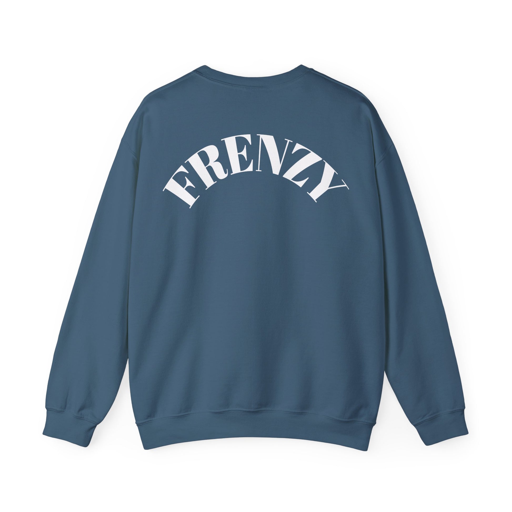 Frenzy Unisex Heavy Blend™ Crewneck Sweatshirt with White Logo. - Fitness Frenzy