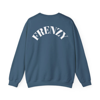 Frenzy Unisex Heavy Blend™ Crewneck Sweatshirt with White Logo. - Fitness Frenzy