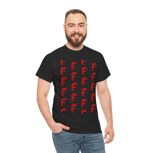Frenzy Graphic Unisex Heavy Cotton Tee with Bold Red Design. - Fitness Frenzy