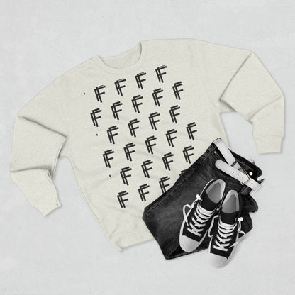 Frenzy Unisex Crew neck Sweatshirt with Black Logo Pattern. - Fitness Frenzy