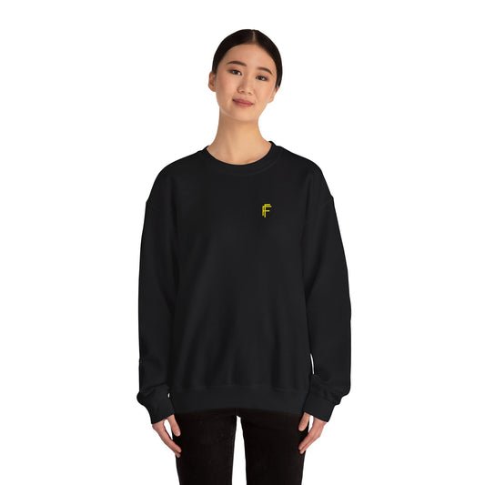Frenzy - Unisex Crewneck Sweatshirt with Yellow Logo. - Fitness Frenzy