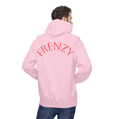 Fitness Frenzy Unisex Midweight Softstyle Hoodie with Red Logo - Trendy 'FRENZY' Design for Comfort and Style. - Fitness Frenzy