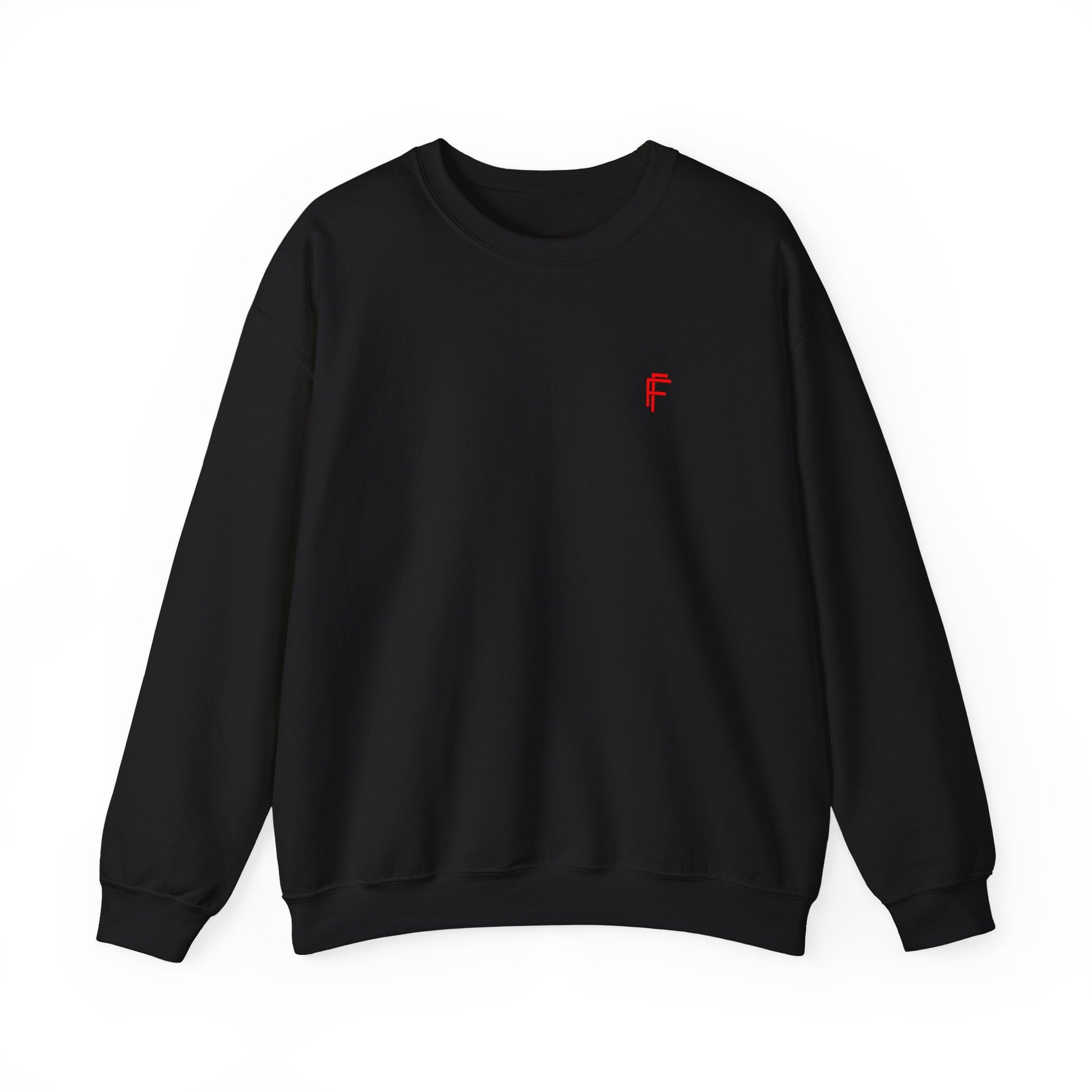 Frenzy - Unisex Heavy Blend™ Crewneck Sweatshirt with Red Logo - Cozy Modern Style. - Fitness Frenzy
