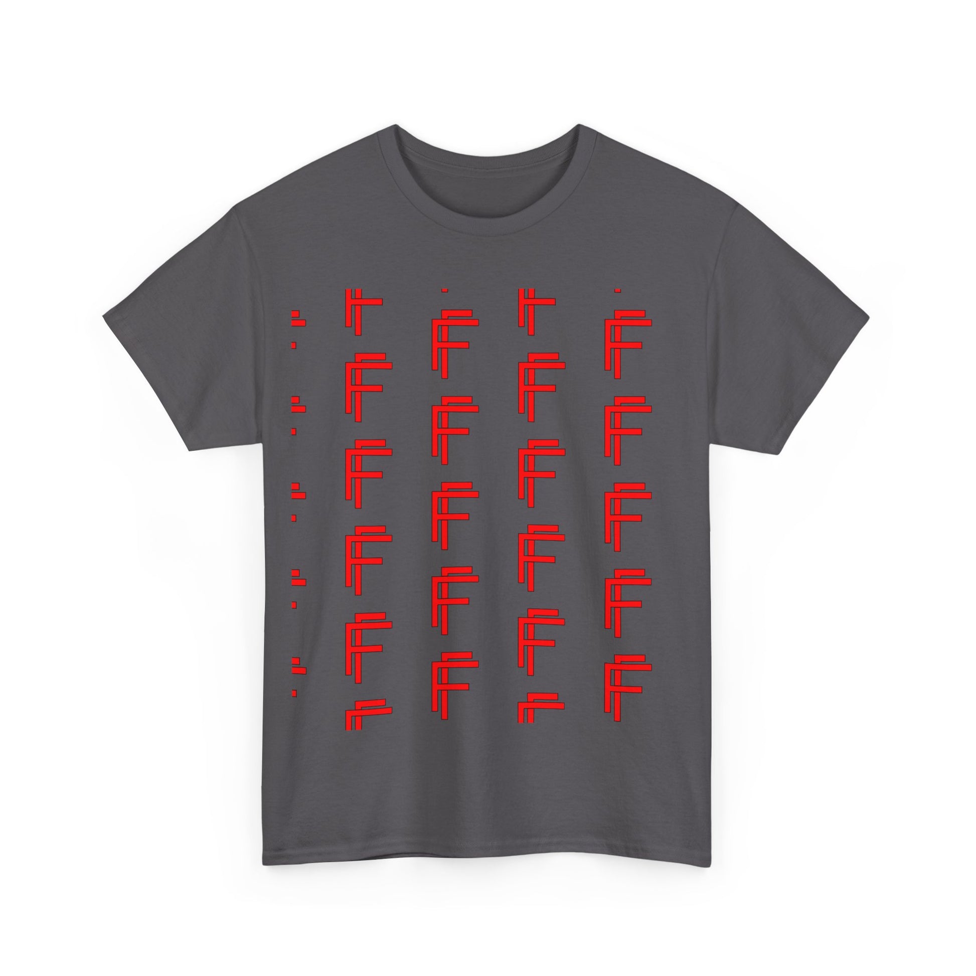 Frenzy Graphic Unisex Heavy Cotton Tee with Bold Red Design. - Fitness Frenzy