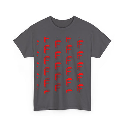 Frenzy Graphic Unisex Heavy Cotton Tee with Bold Red Design. - Fitness Frenzy