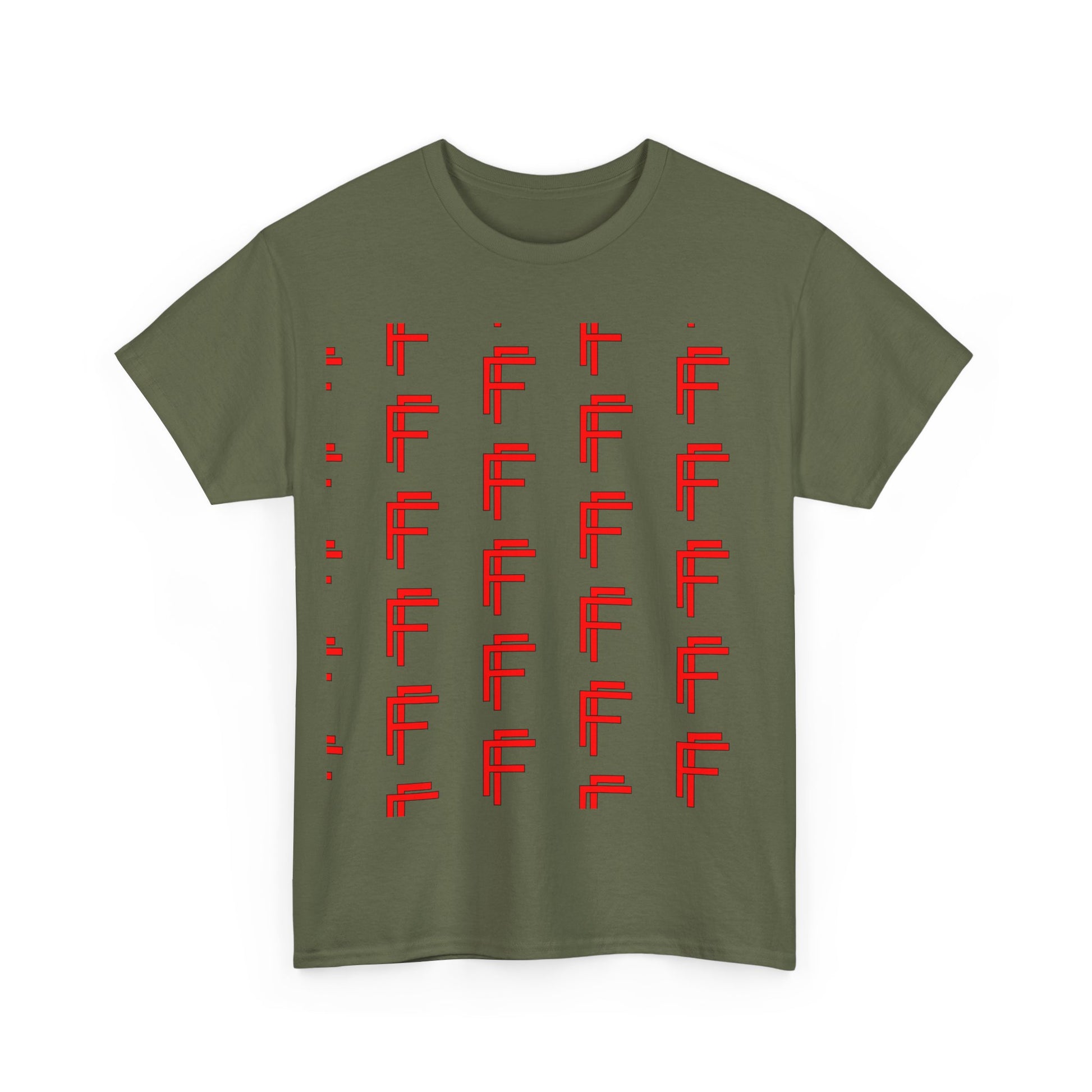Frenzy Graphic Unisex Heavy Cotton Tee with Bold Red Design. - Fitness Frenzy