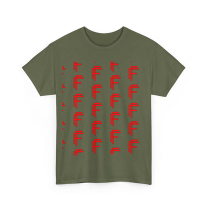 Frenzy Graphic Unisex Heavy Cotton Tee with Bold Red Design. - Fitness Frenzy