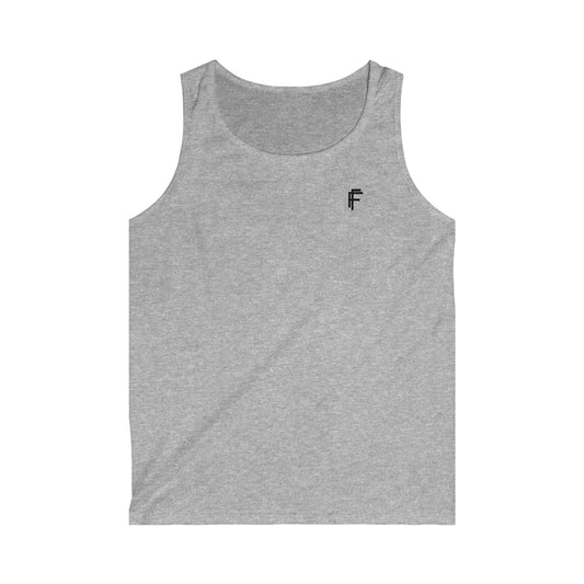 Frenzy - Men's Softstyle Tank Top with Black Logo. - Fitness Frenzy